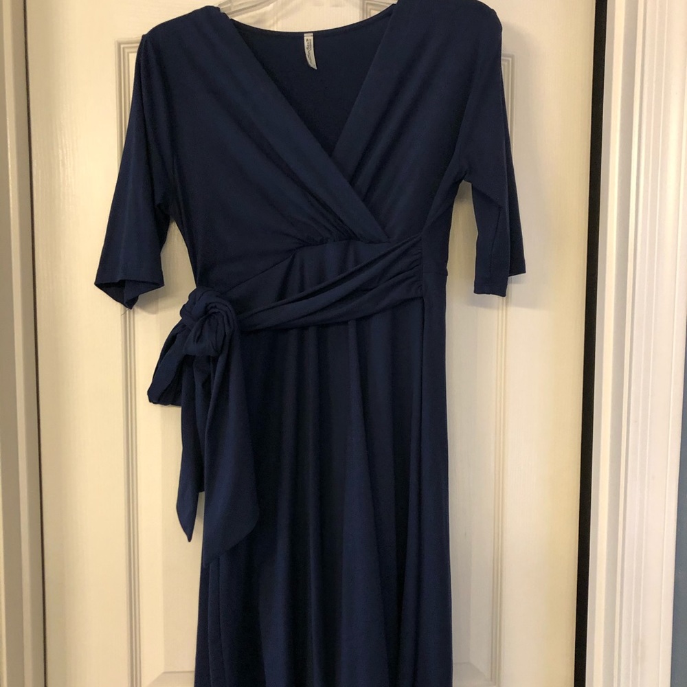 Blue maternity dress